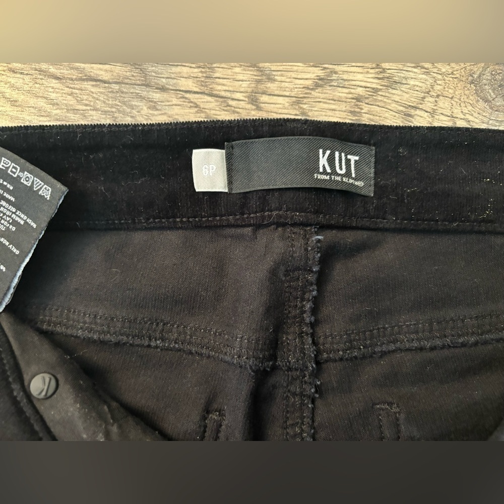 KUT From The Kloth Diana Fab Ab Skinny Black Corduroy Jeans Size 6P - Picture 7 of 13